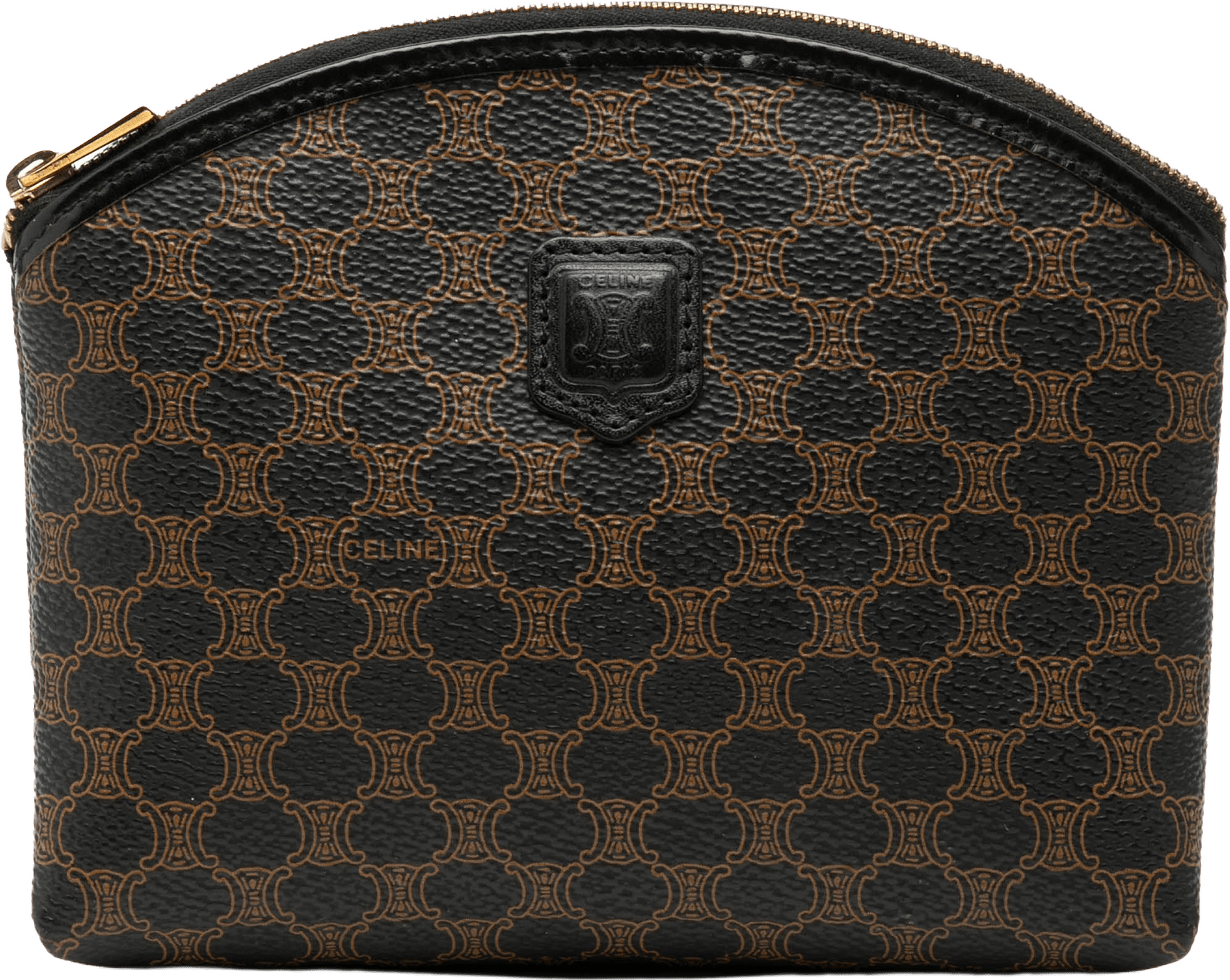 Celine Macadam Coated Canvas Pouch, från Luxclusif, i färgen black.