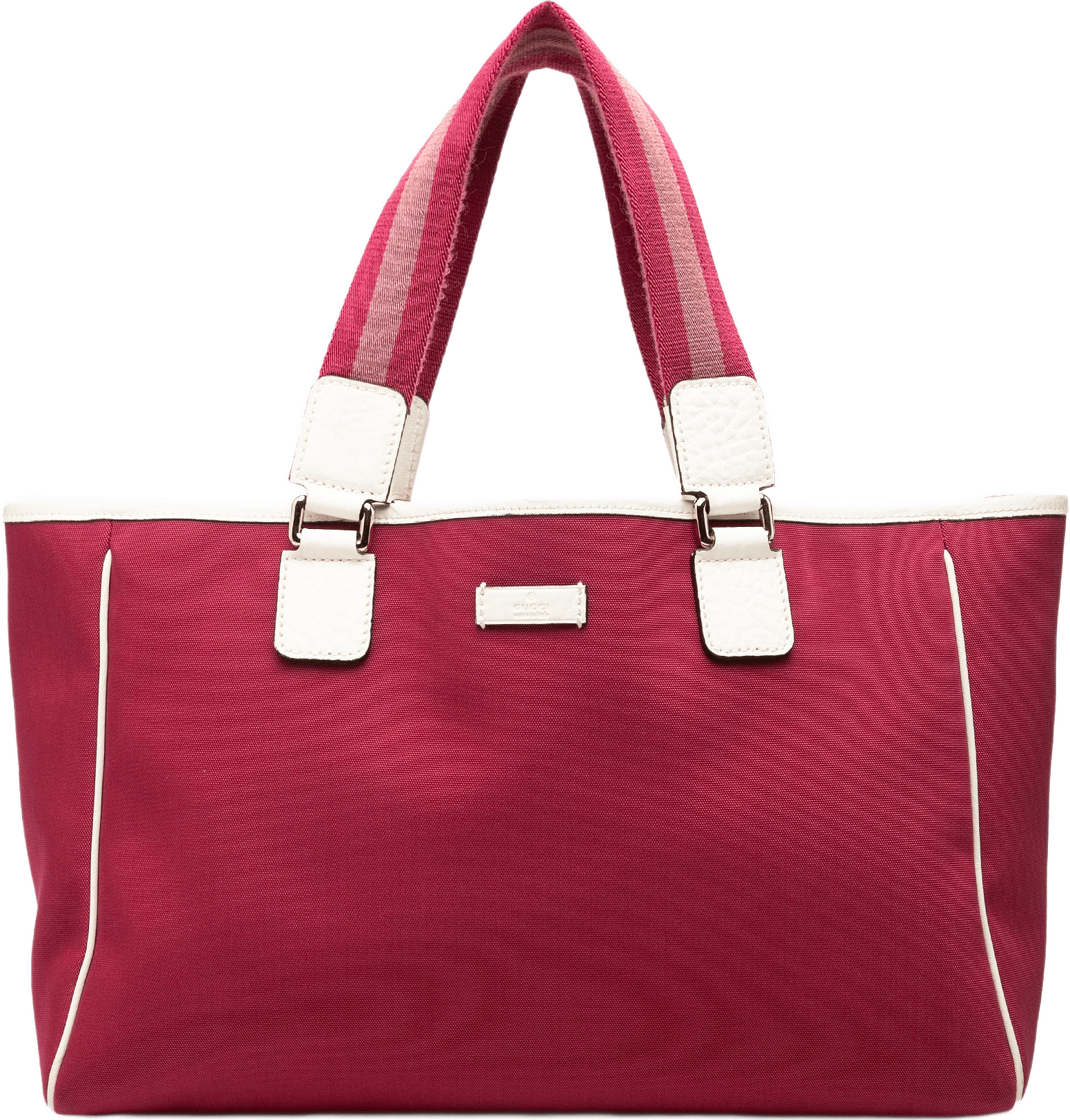 Gucci Canvas Web Tote, från Luxclusif, i färgen rosa.