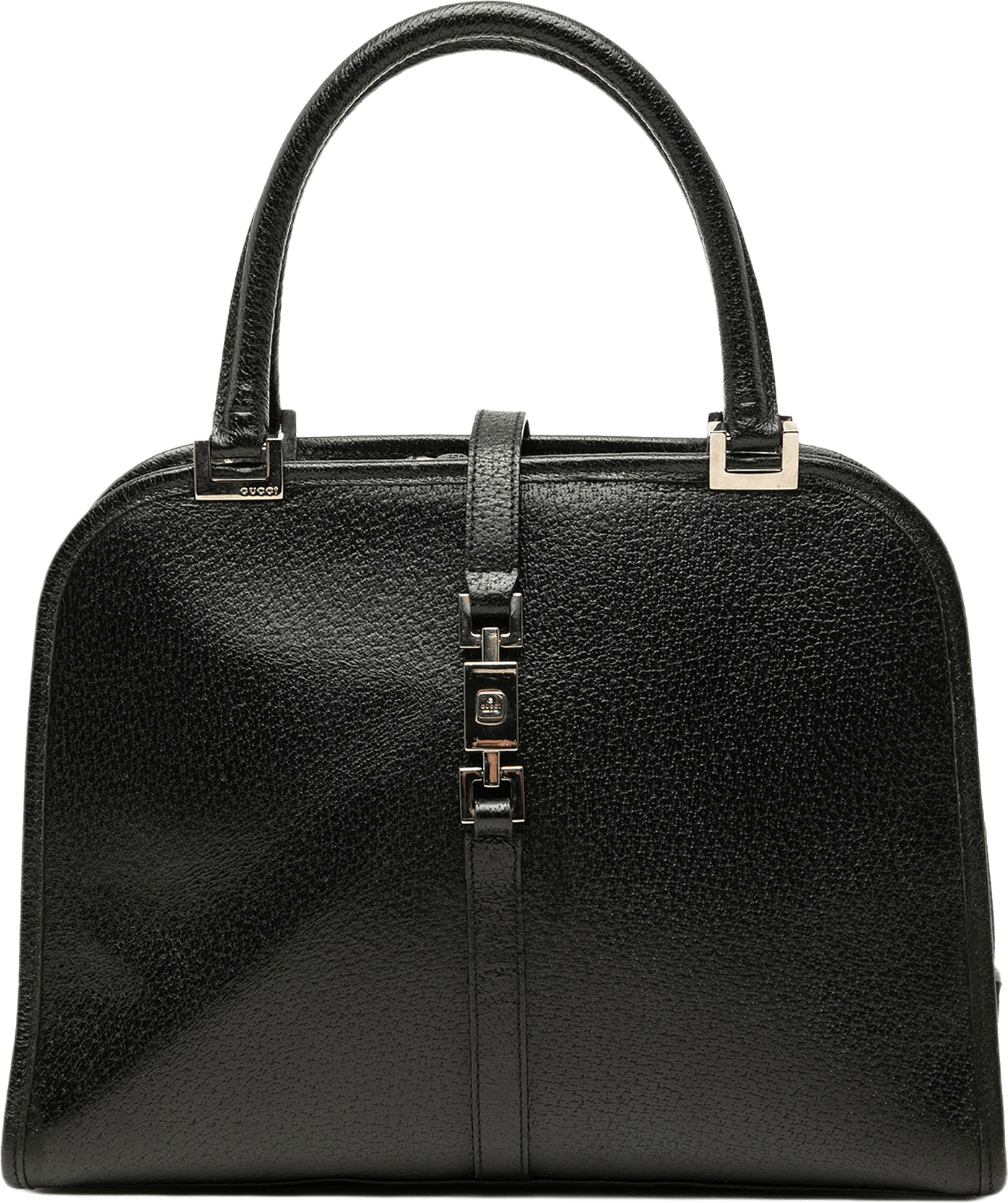 Gucci Grained Calfskin Jackie Handbag, från Luxclusif, i färgen svart.