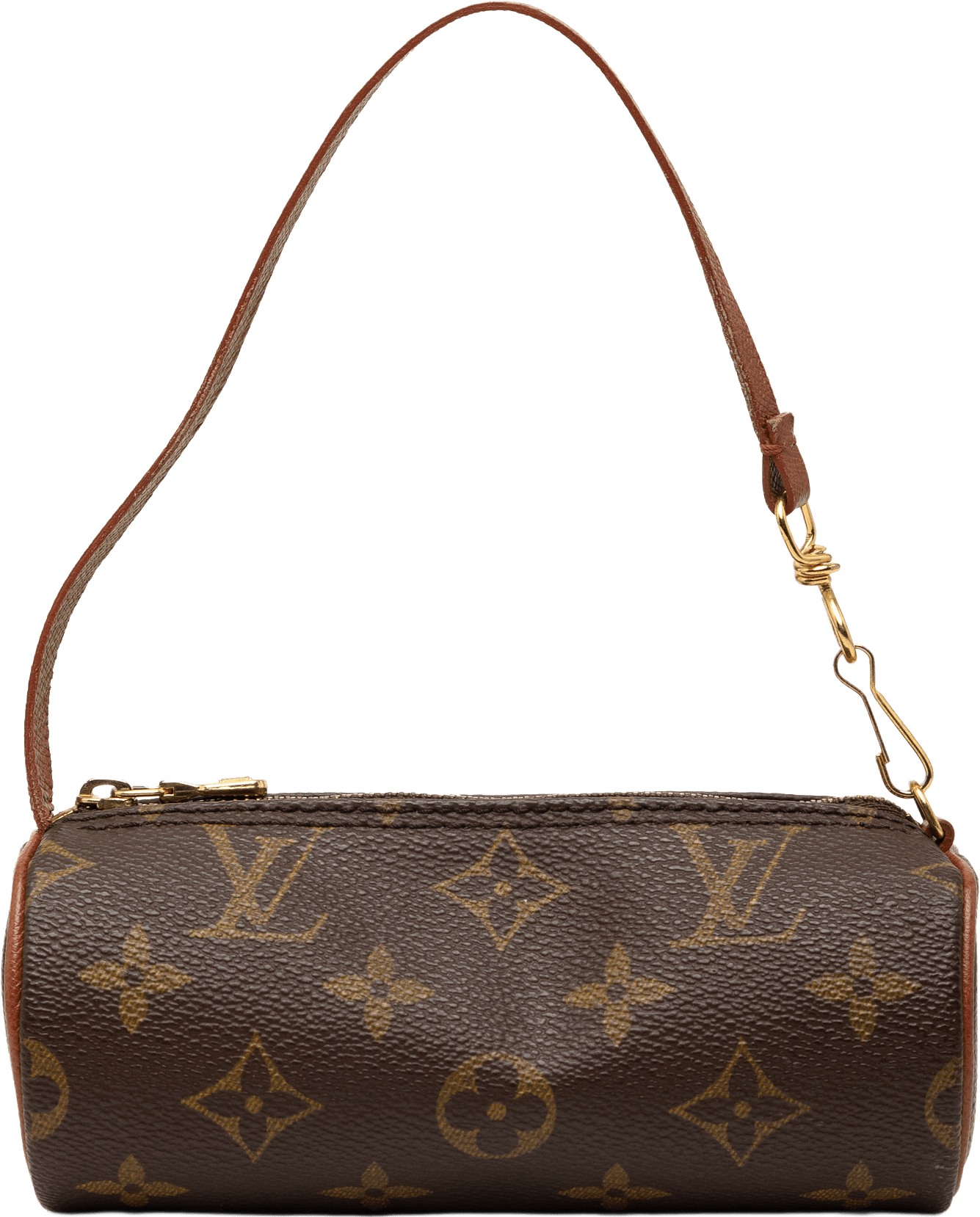 Louis Vuitton Monogram Papillon Pochette, från Luxclusif, i färgen brown.
