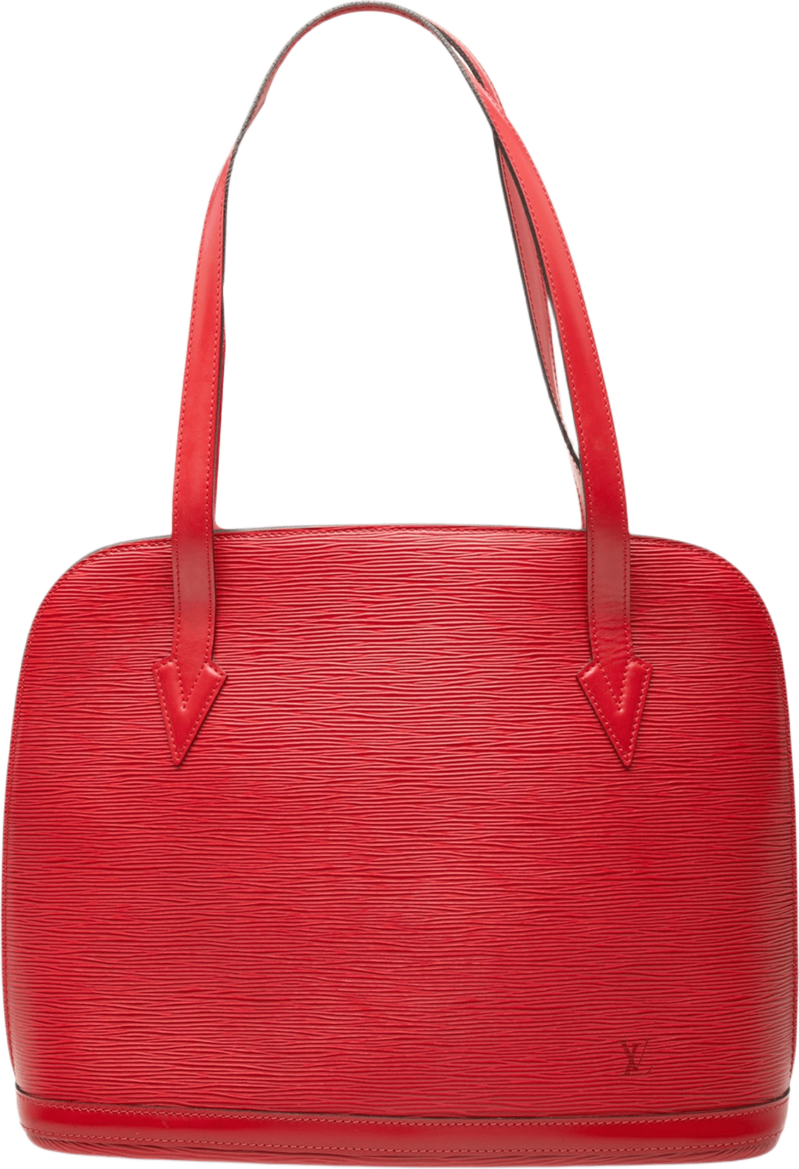Louis Vuitton Epi Lussac, från Luxclusif, i färgen red.