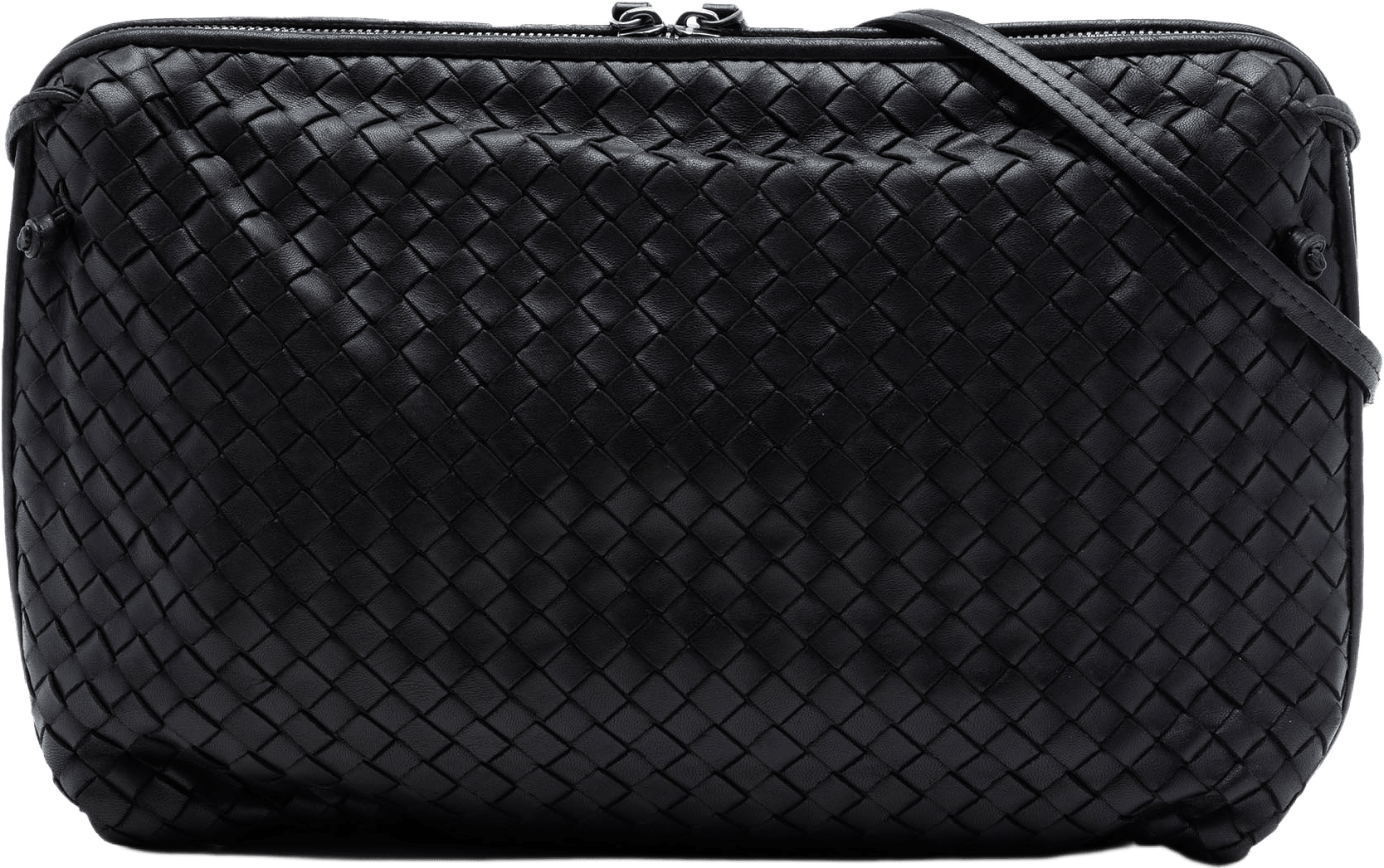 Bottega Veneta Large Nappa Intrecciato Nodini Crossbody, från Luxclusif, i färgen black.