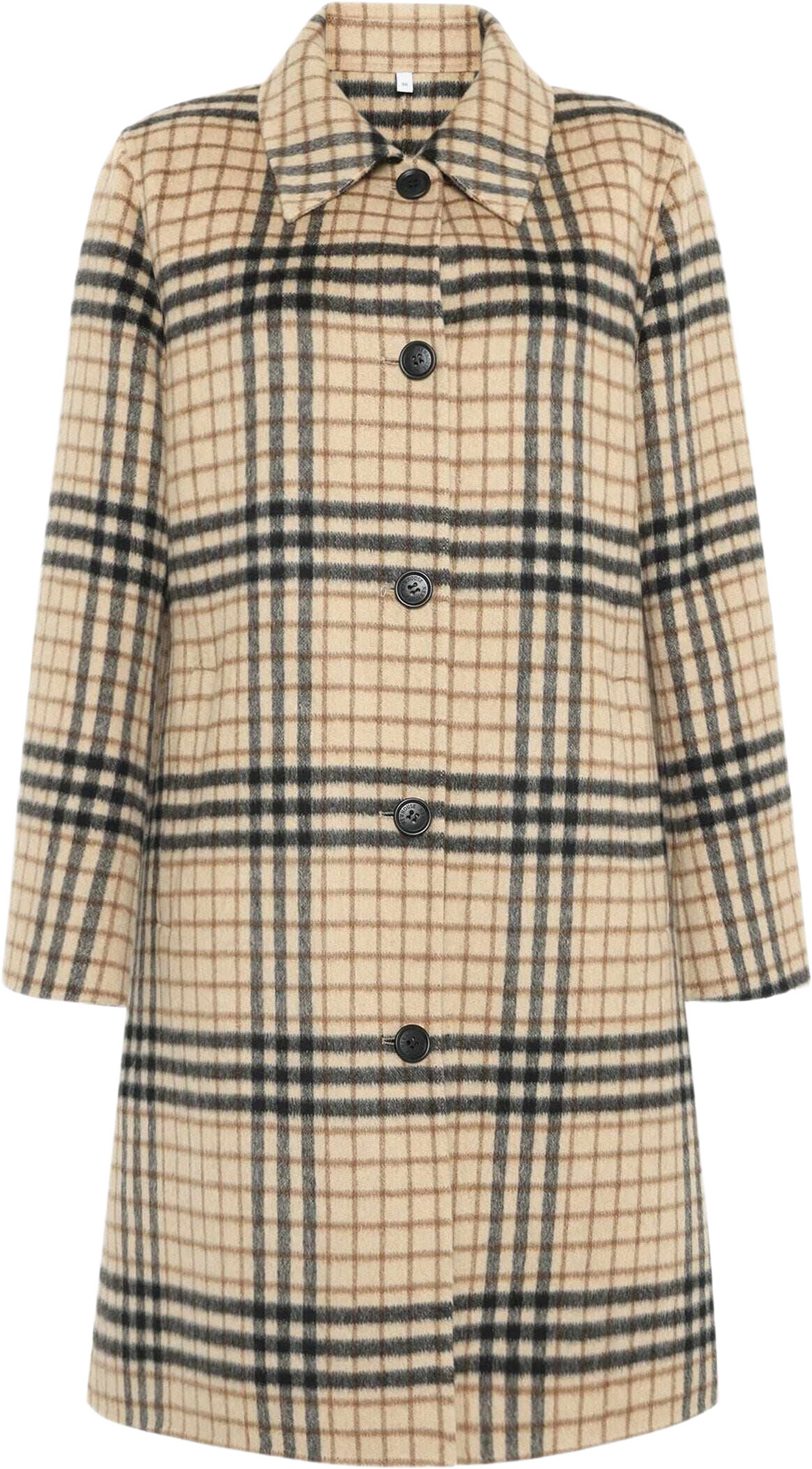 Wilma Checked Coat, från Newhouse, i färgen kamel.