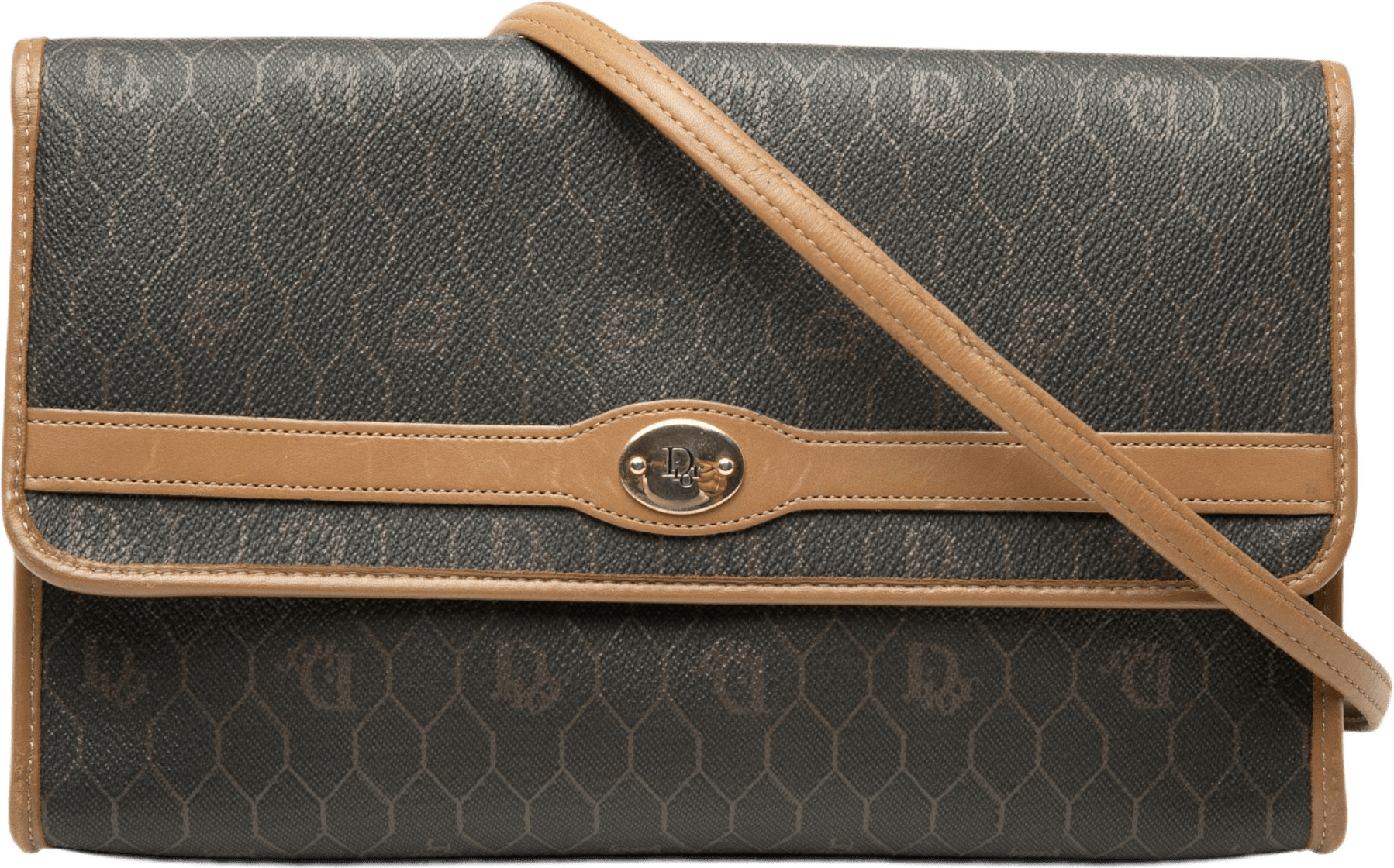 Dior Honeycomb Coated Canvas Crossbody, från Luxclusif, i färgen svart.
