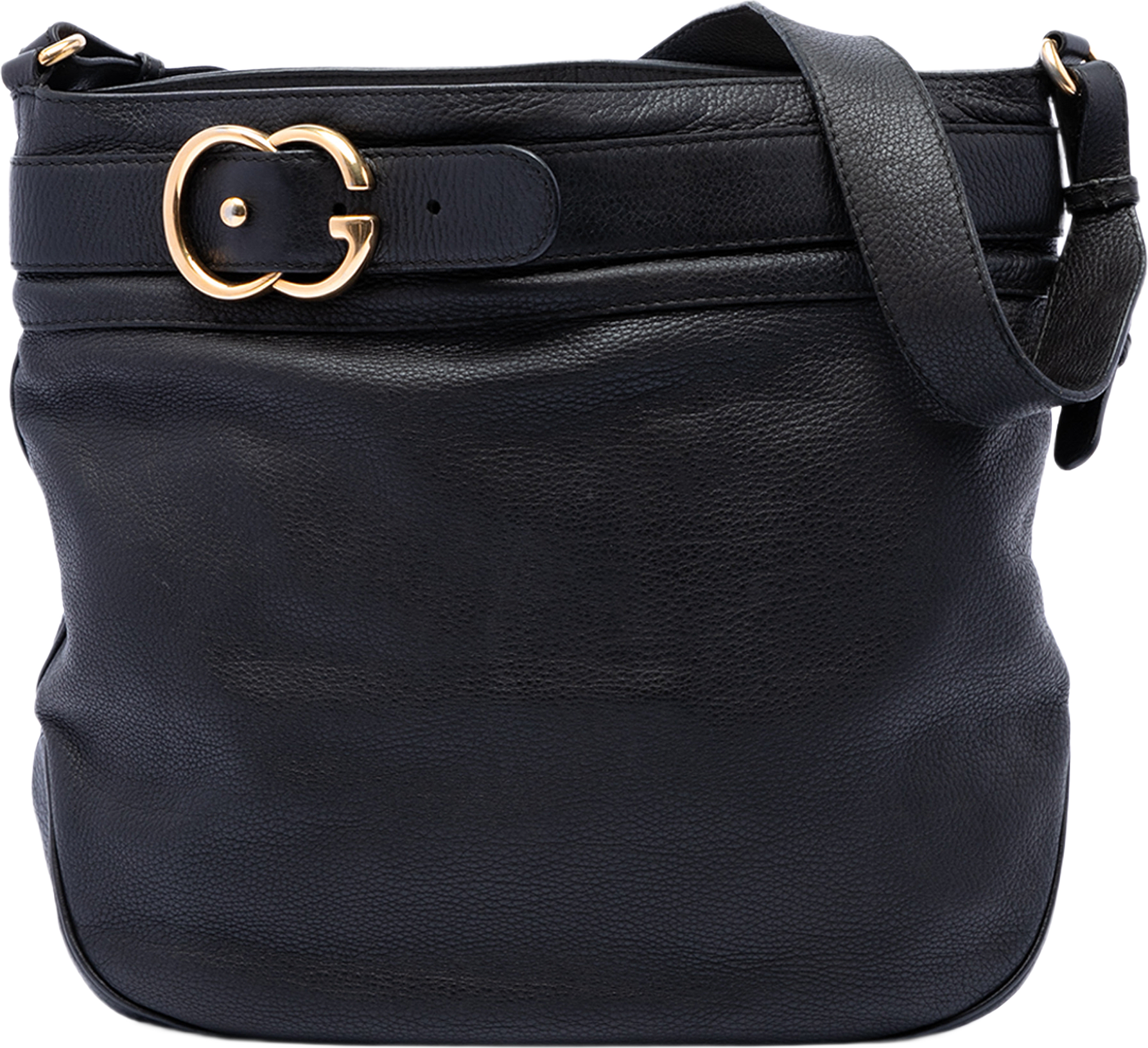 Gucci Large Calfskin Ride Shoulder Bag, från Luxclusif, i färgen svart.