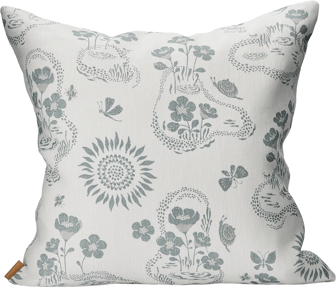 Kuddfodral Linne 50x50cm - Midsummer Morning, från Littlephant, i färgen white.