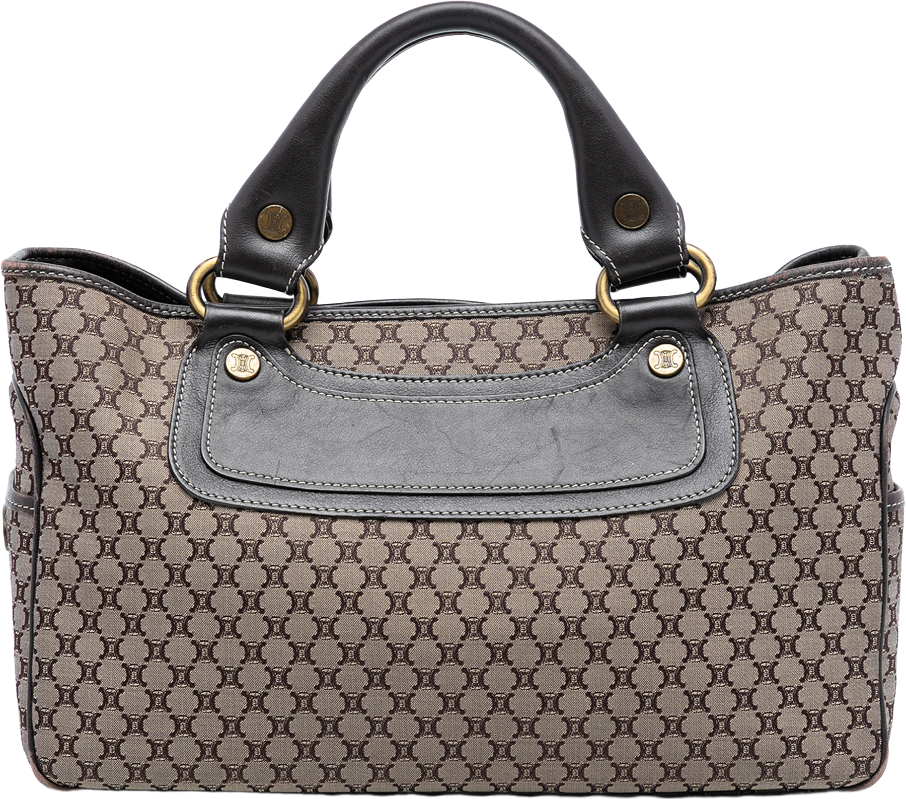 Celine Macadam Canvas Boogie Handbag, från Luxclusif, i färgen beige.