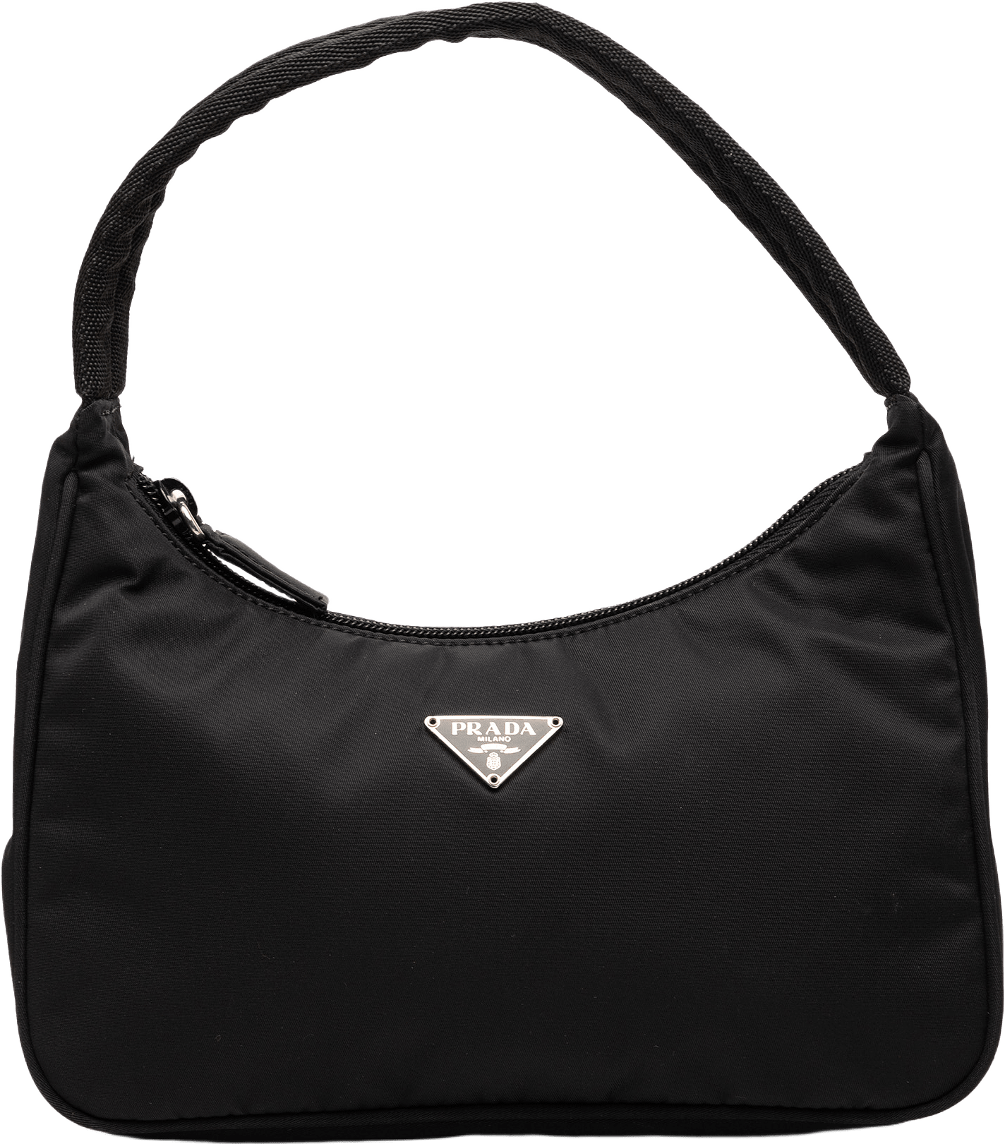 Prada Mini Tessuto Sport Shoulder Bag, från Luxclusif, i färgen black.