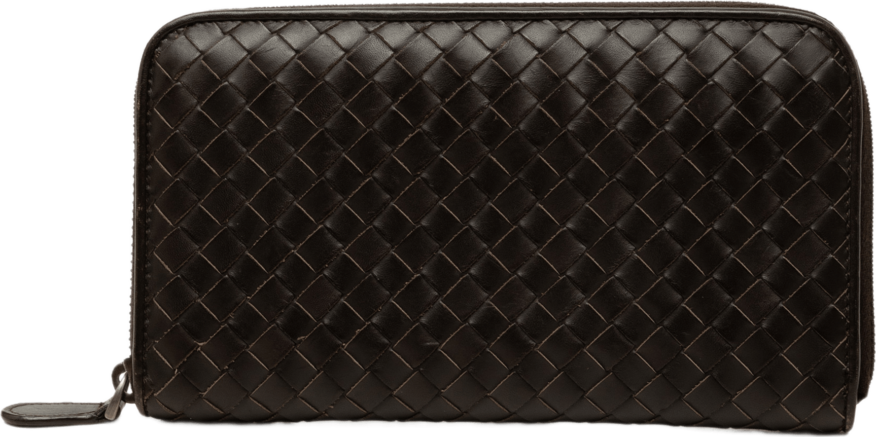 Bottega Veneta Nappa Intrecciato Zip Around Wallet, från Luxclusif, i färgen brun.