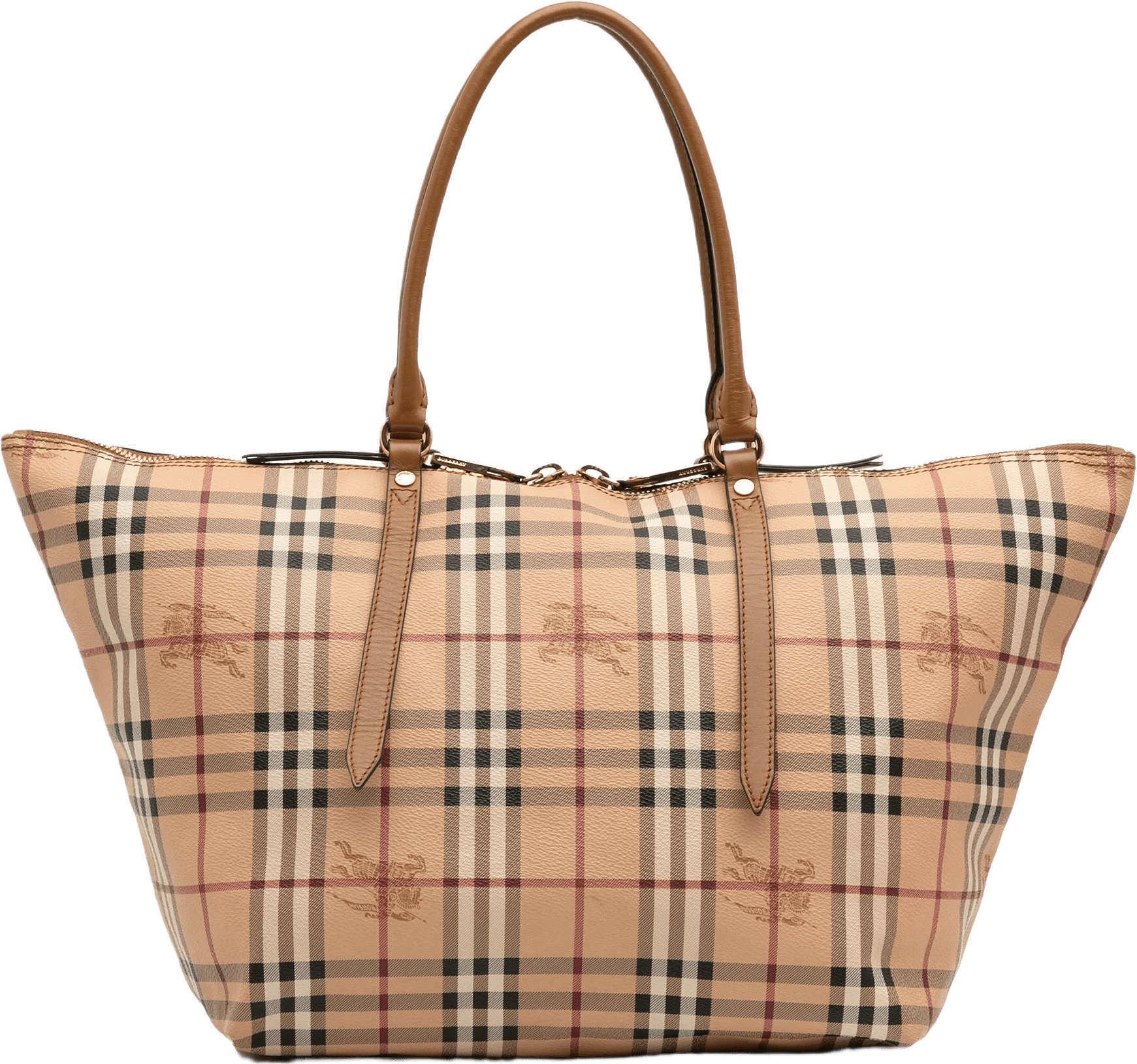 Burberry Medium Haymarket Check Coated Canvas Salisbury Tote, från Luxclusif, i färgen beige.