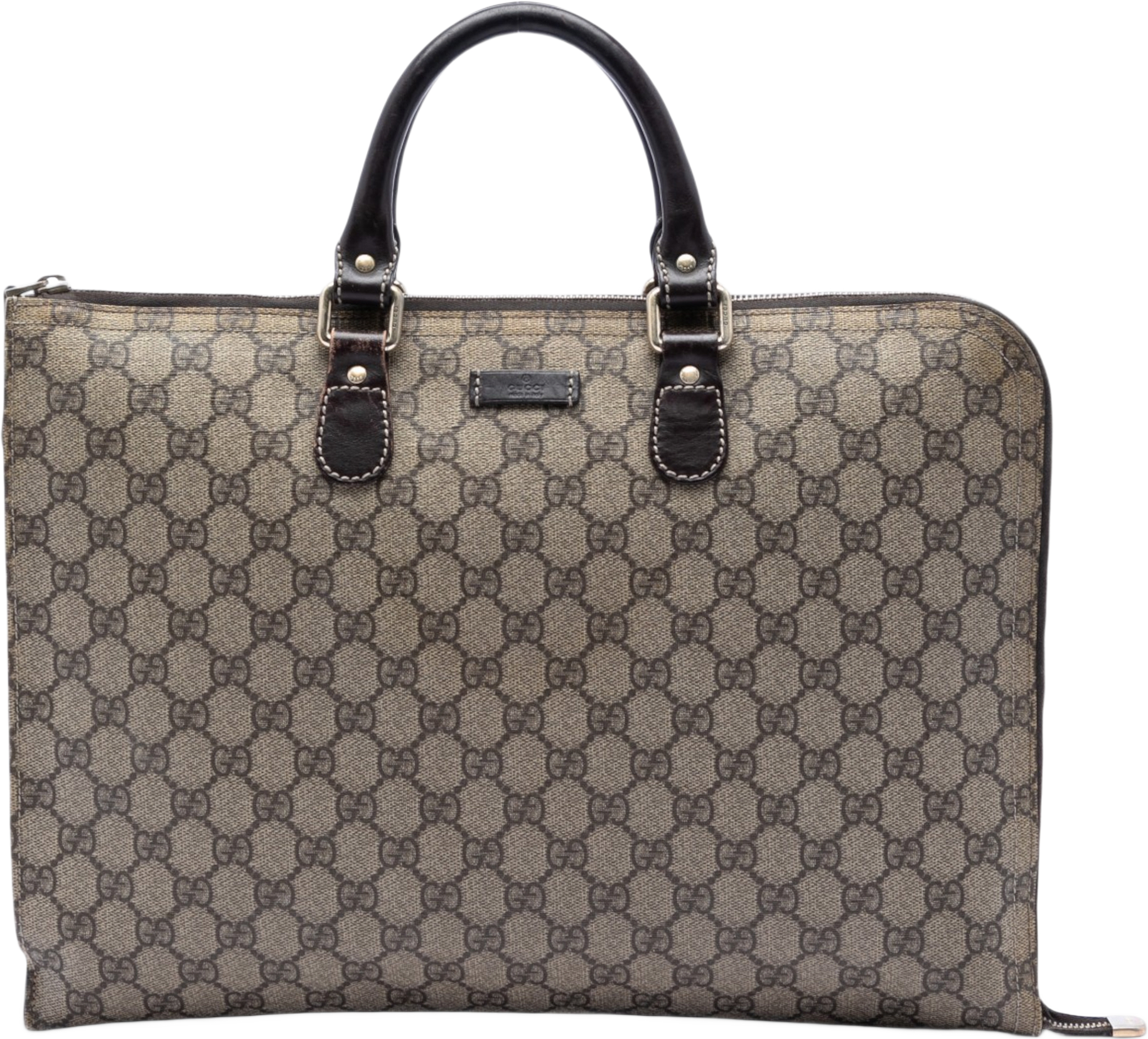 Gucci Gg Supreme Laptop Case, från Luxclusif, i färgen beige.