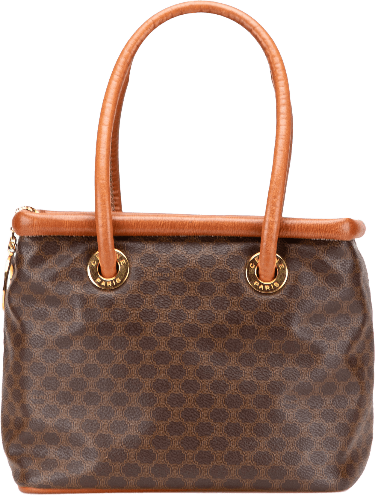 Celine Macadam Coated Canvas Handbag, från Luxclusif, i färgen brown.