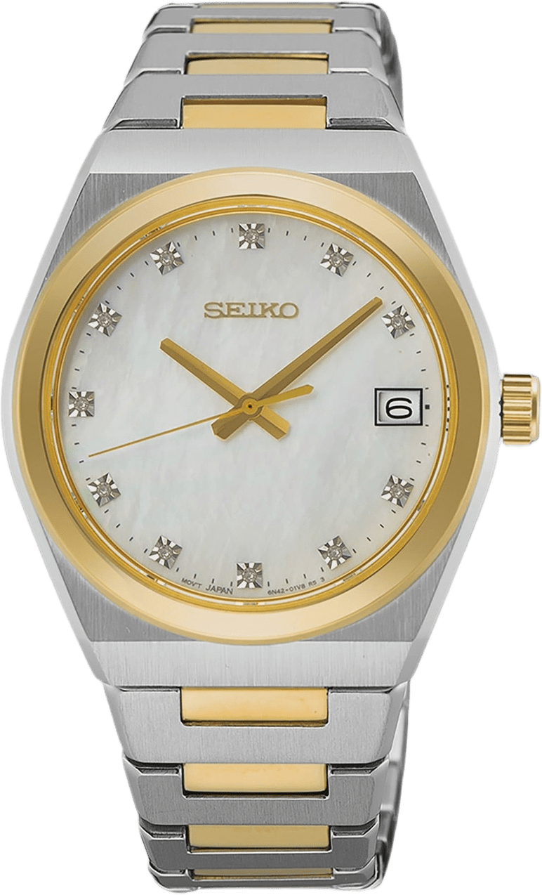 Seiko Classic Vit/bicolor, Metallband- Sur604p1, från Seiko, i färgen 1.