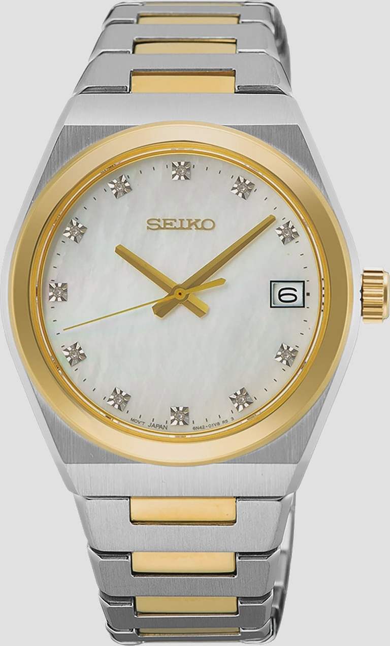 Seiko Classic Vit/bicolor, Metallband- Sur604p1, från Seiko, i färgen 1.