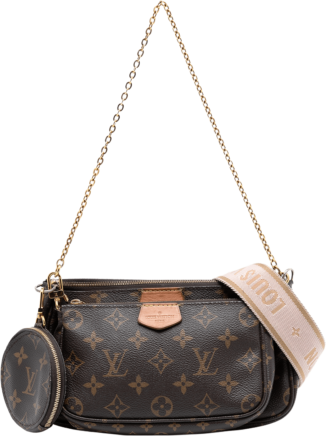 Louis Vuitton Monogram Multi Pochette Accessoires, från Luxclusif, i färgen brown.