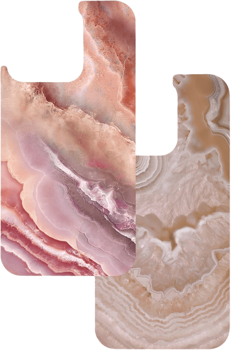 Print Pack Iphone - Blush Pink Marble, från Ideal Of Sweden, i färgen gold.