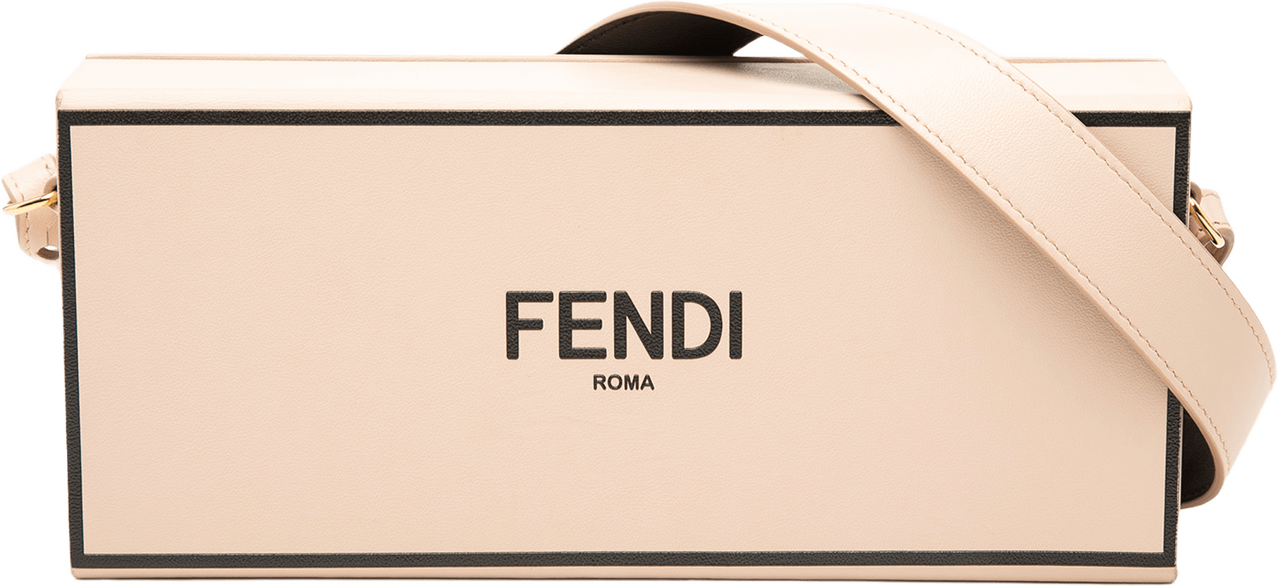 Fendi Leather Horizontal Box Crossbody, från Luxclusif, i färgen rosa.