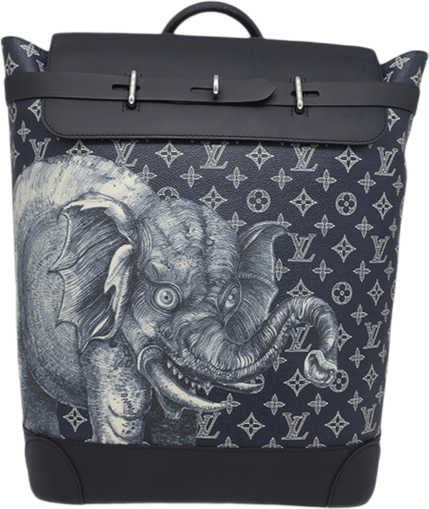 Louis Vuitton Chapman Brothers Monogram Savane Steamer Backpack, från Luxclusif, i färgen blå.