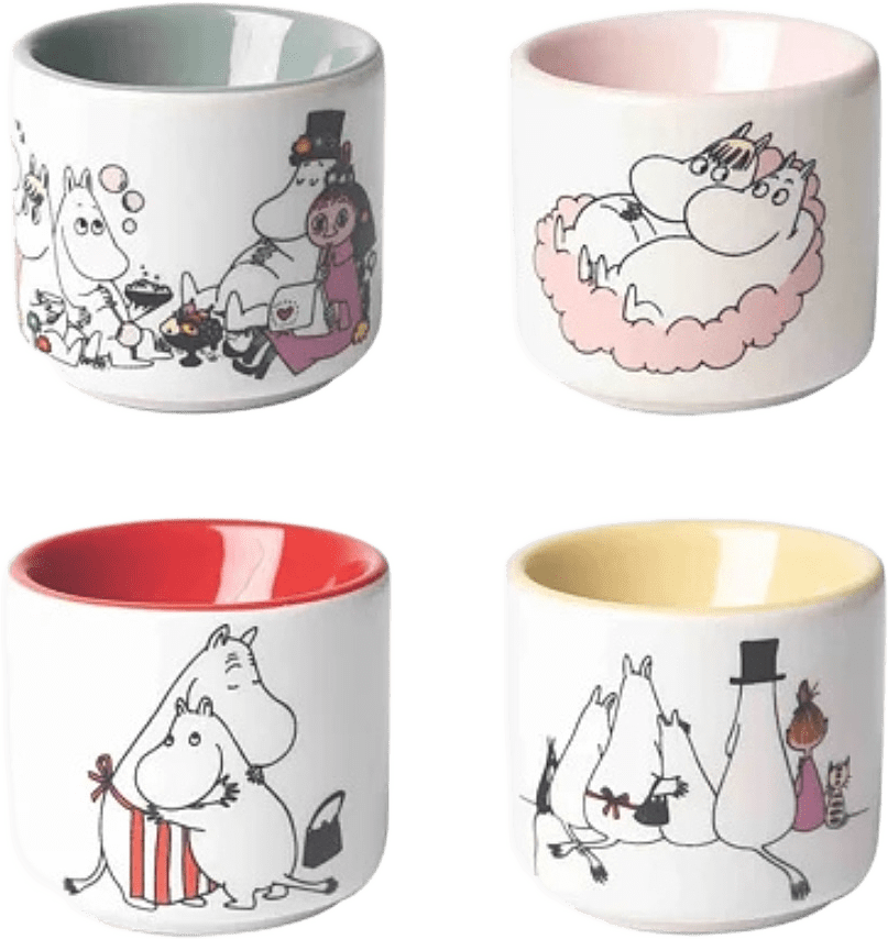 Äggkoppar Mumin Love, från Pluto Design, i färgen multi.