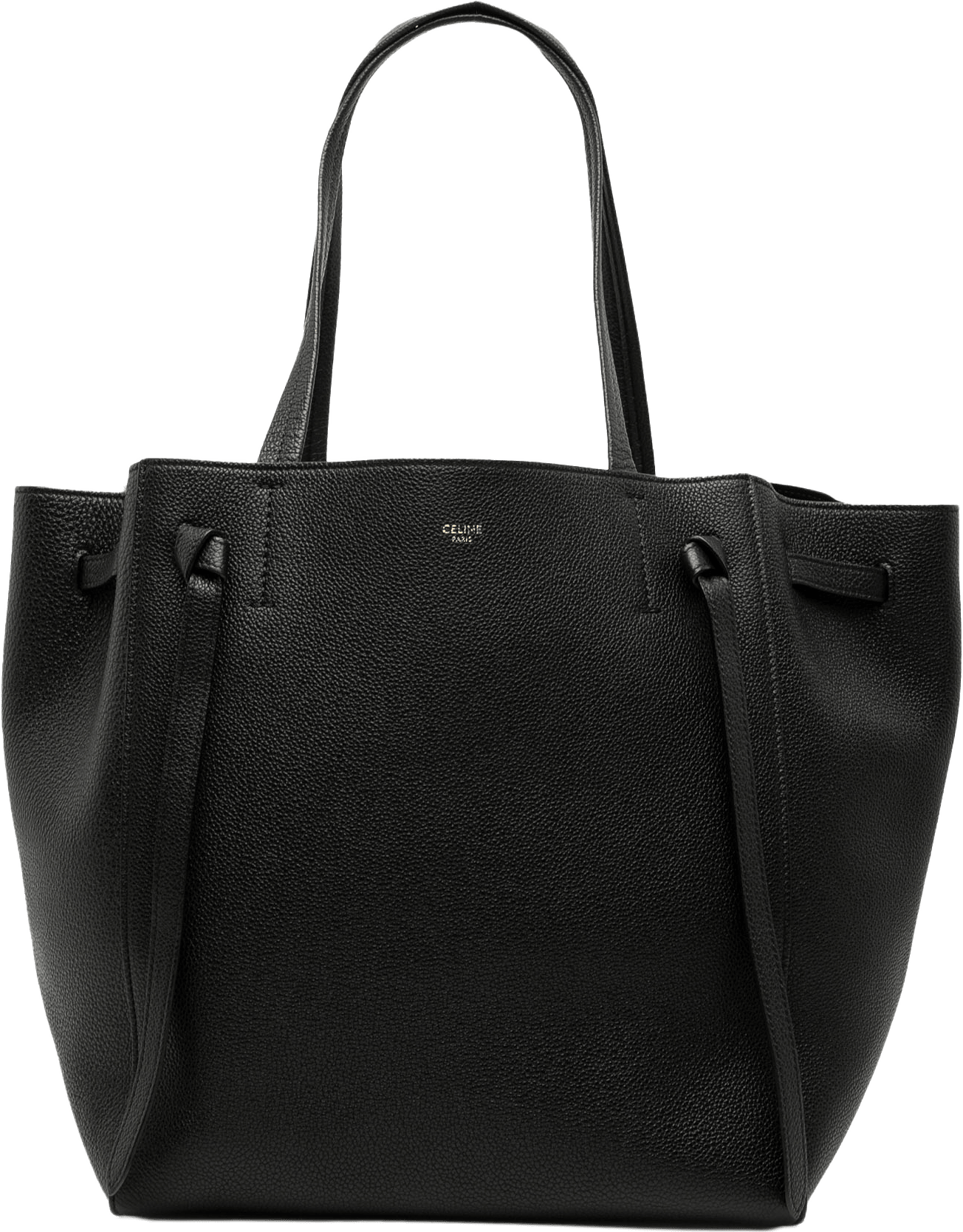 Celine Small Leather Phantom Cabas Tote, från Luxclusif, i färgen black.