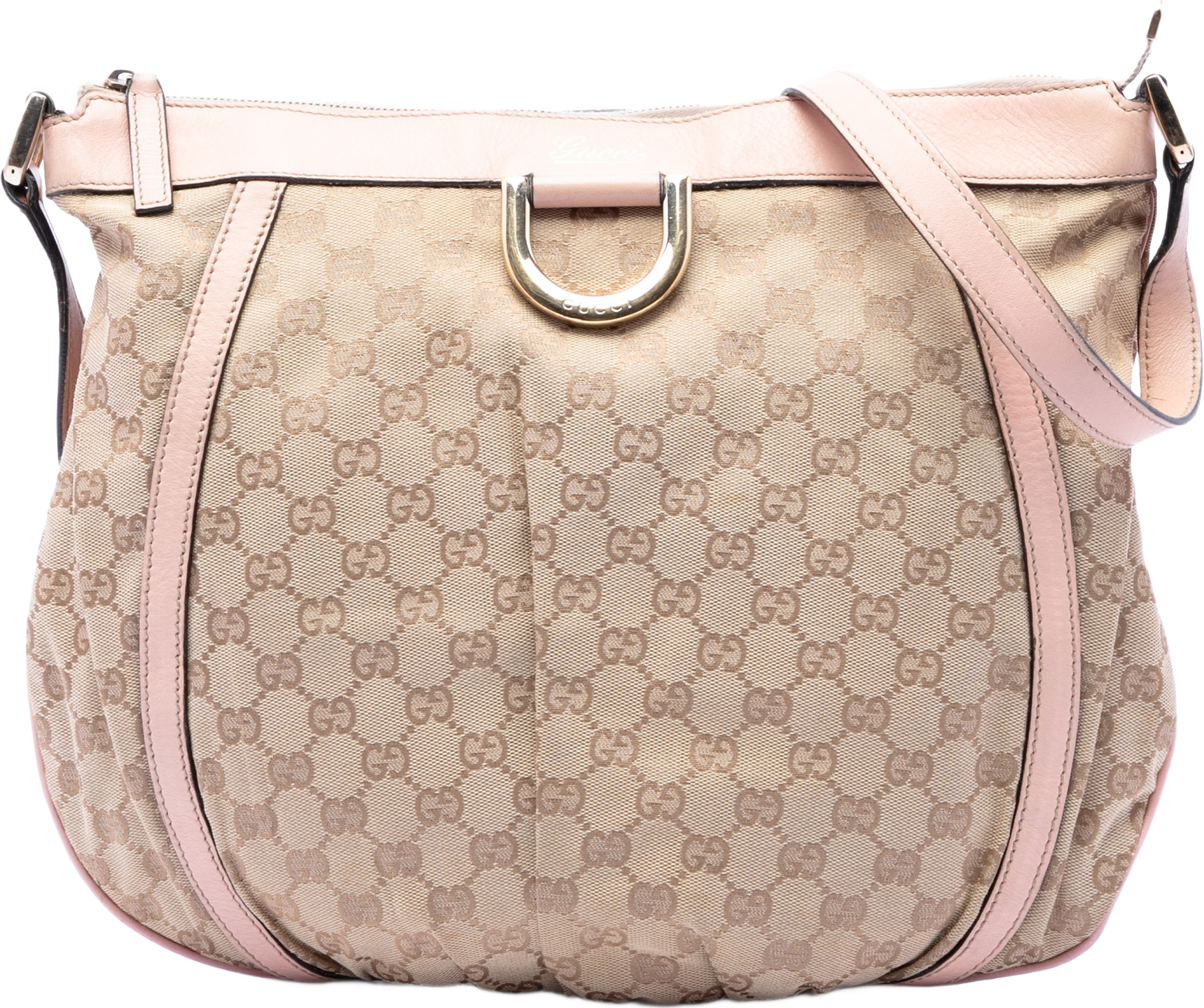 Gucci Gg Canvas Abbey D Ring Crossbody, från Luxclusif, i färgen beige.