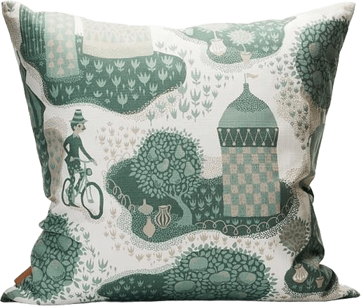 Kuddfodral Jardin De La Vie 50x50cm Vit/blå