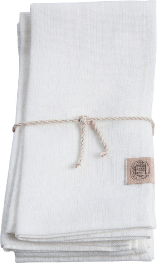 Servetter Classic - Manglat Lin, från Lovely Linen, i färgen off-white.
