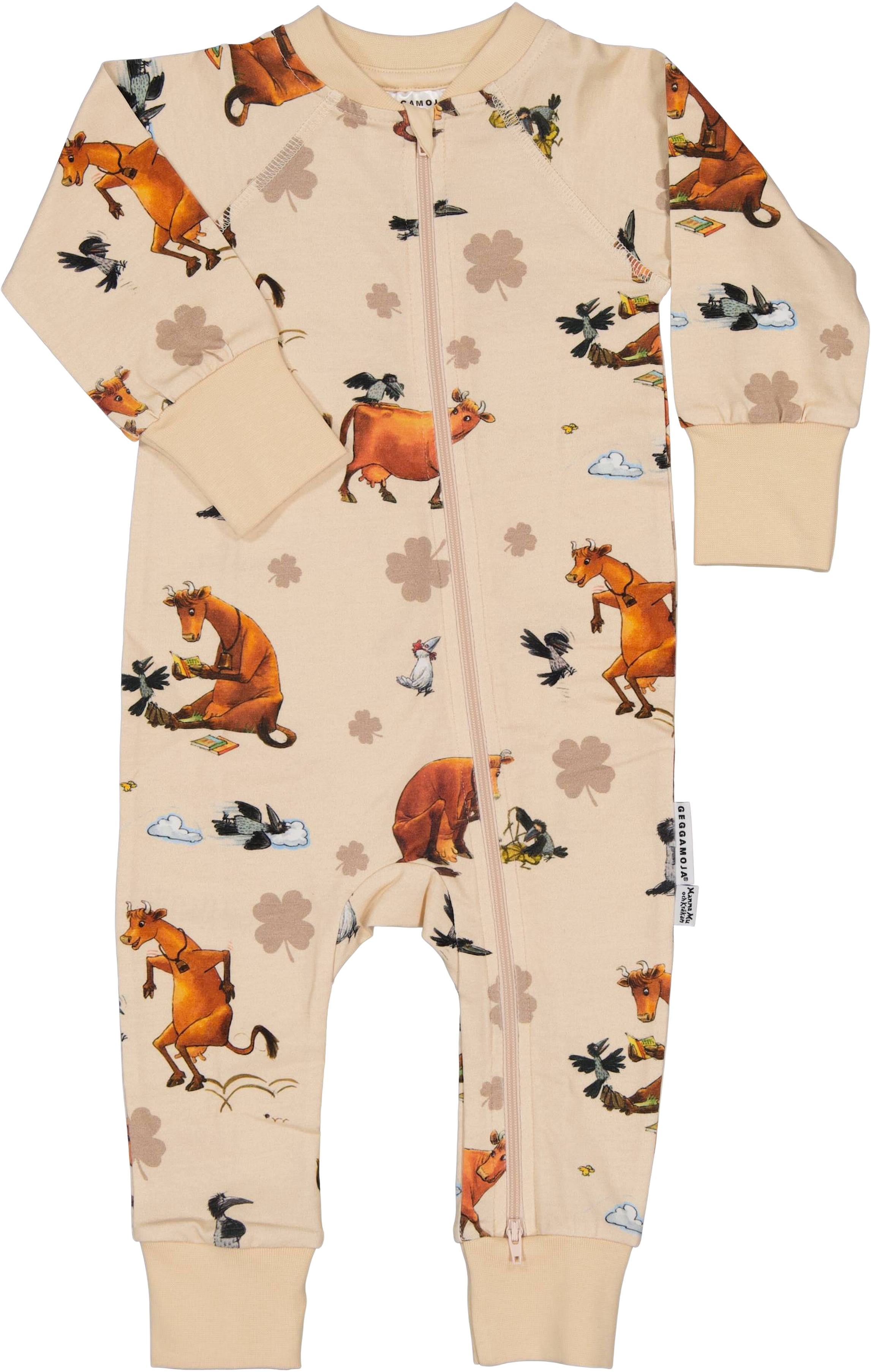 Mamma Mu Och Kråkan Pyjamas., från Geggamoja, i färgen beige moln.