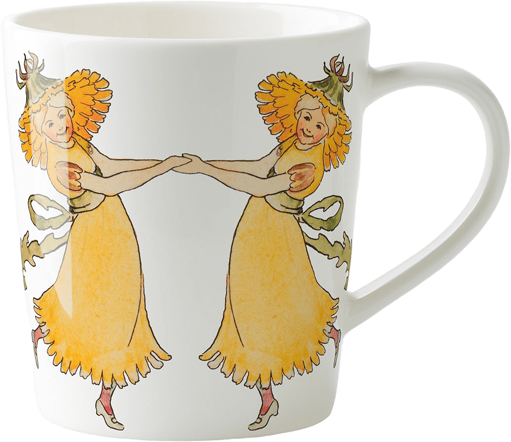 Elsa Beskow Mugg 40 cl with handle Flower Girl, från Design House Stockholm.