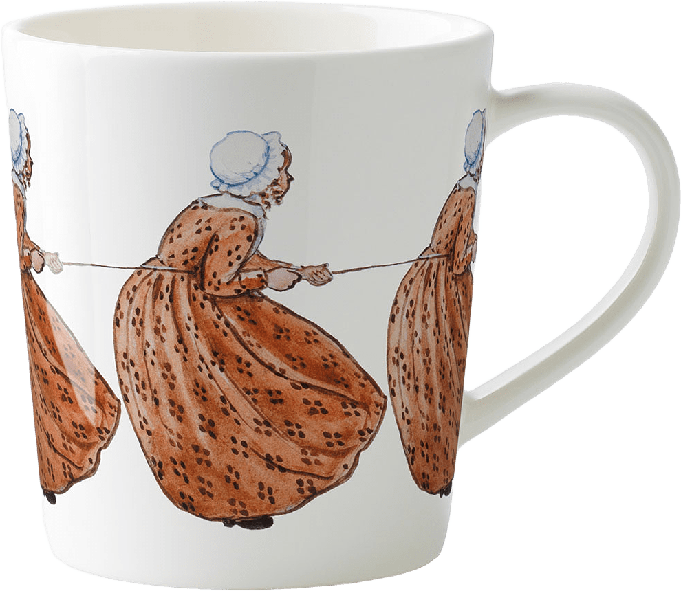 Elsa Beskow Mugg 40 cl with handle Aunt Brown, från Design House Stockholm.