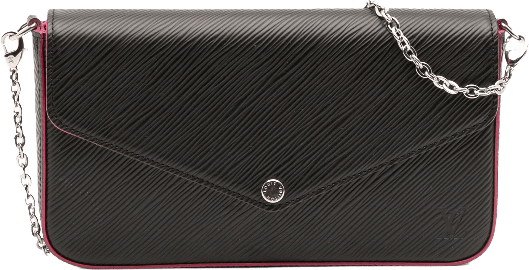 Louis Vuitton Epi Pochette Felicie, från Luxclusif, i färgen black.
