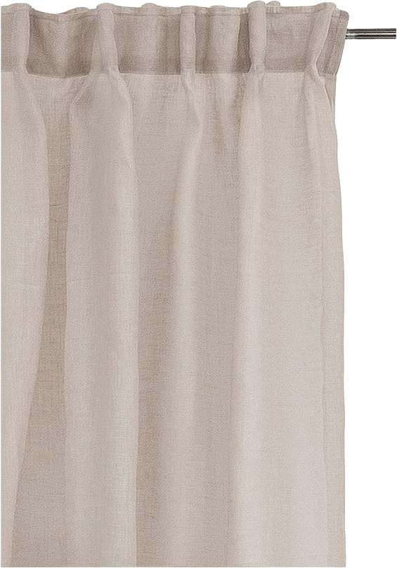 Gardin med veckband Dalsland, 145x290 cm, från Himla, i färgen Mother Of Pearl.