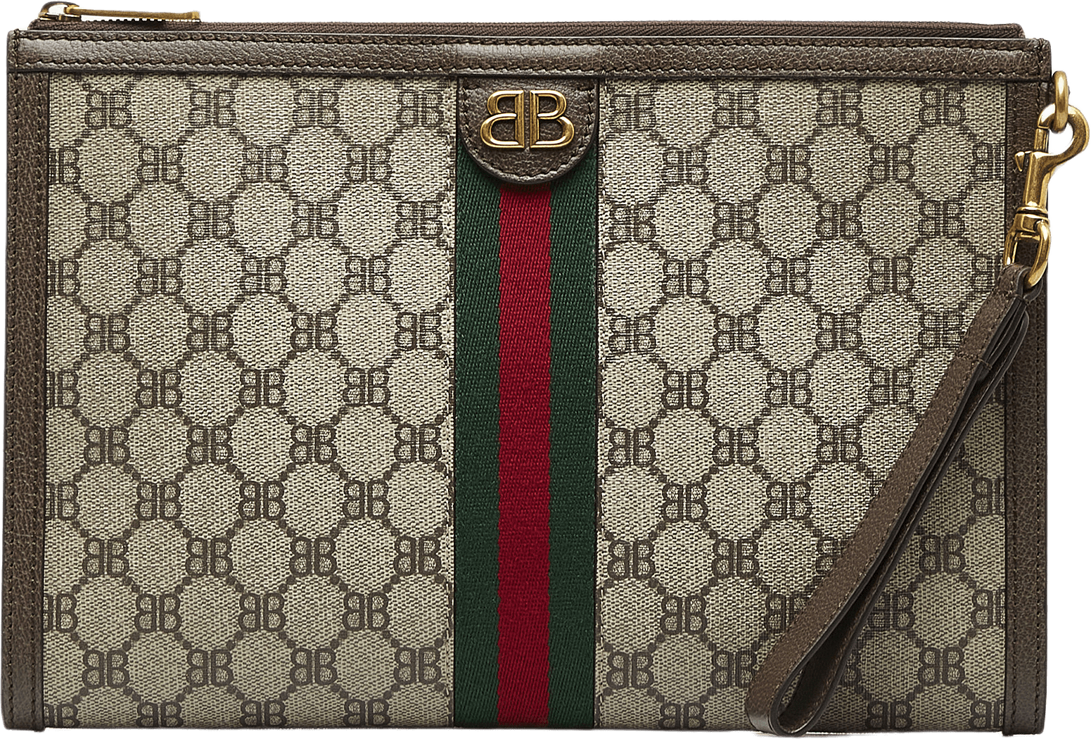 Gucci X Balenciaga Bb Supreme Ophidia Web Clutch