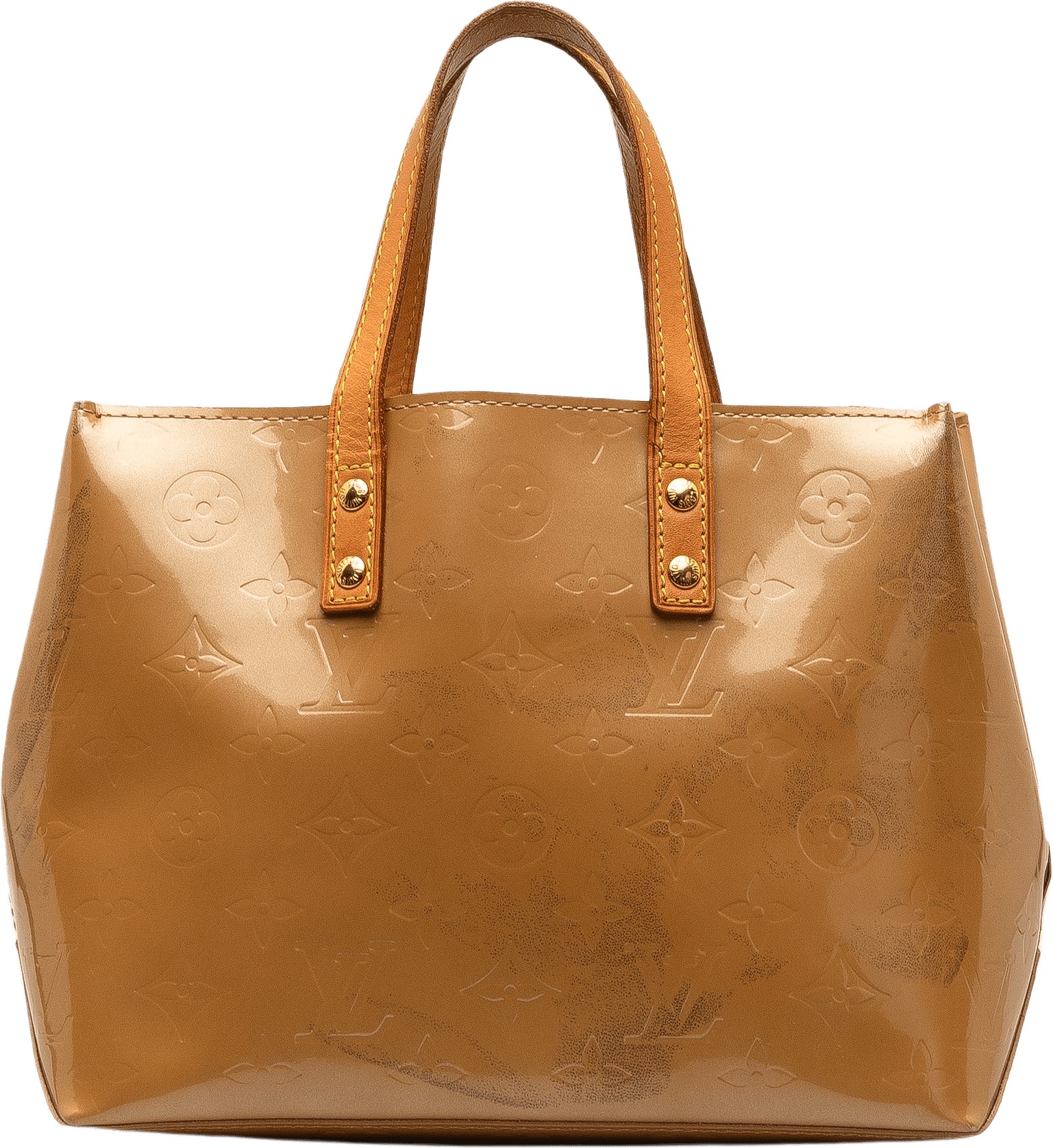 Louis Vuitton Monogram Vernis Reade Pm, från Luxclusif, i färgen beige.