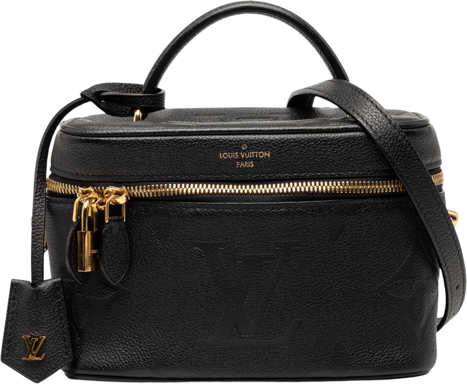 Louis Vuitton Monogram Giant Empreinte Vanity Pm, från Luxclusif, i färgen black.