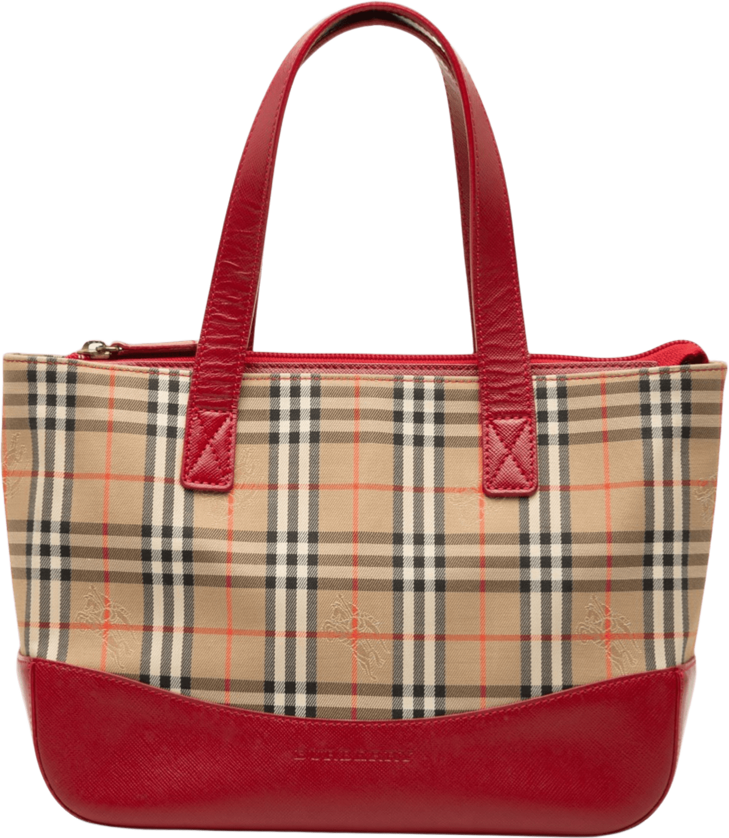 Burberry Haymarket Check Canvas Tote, från Luxclusif, i färgen beige.