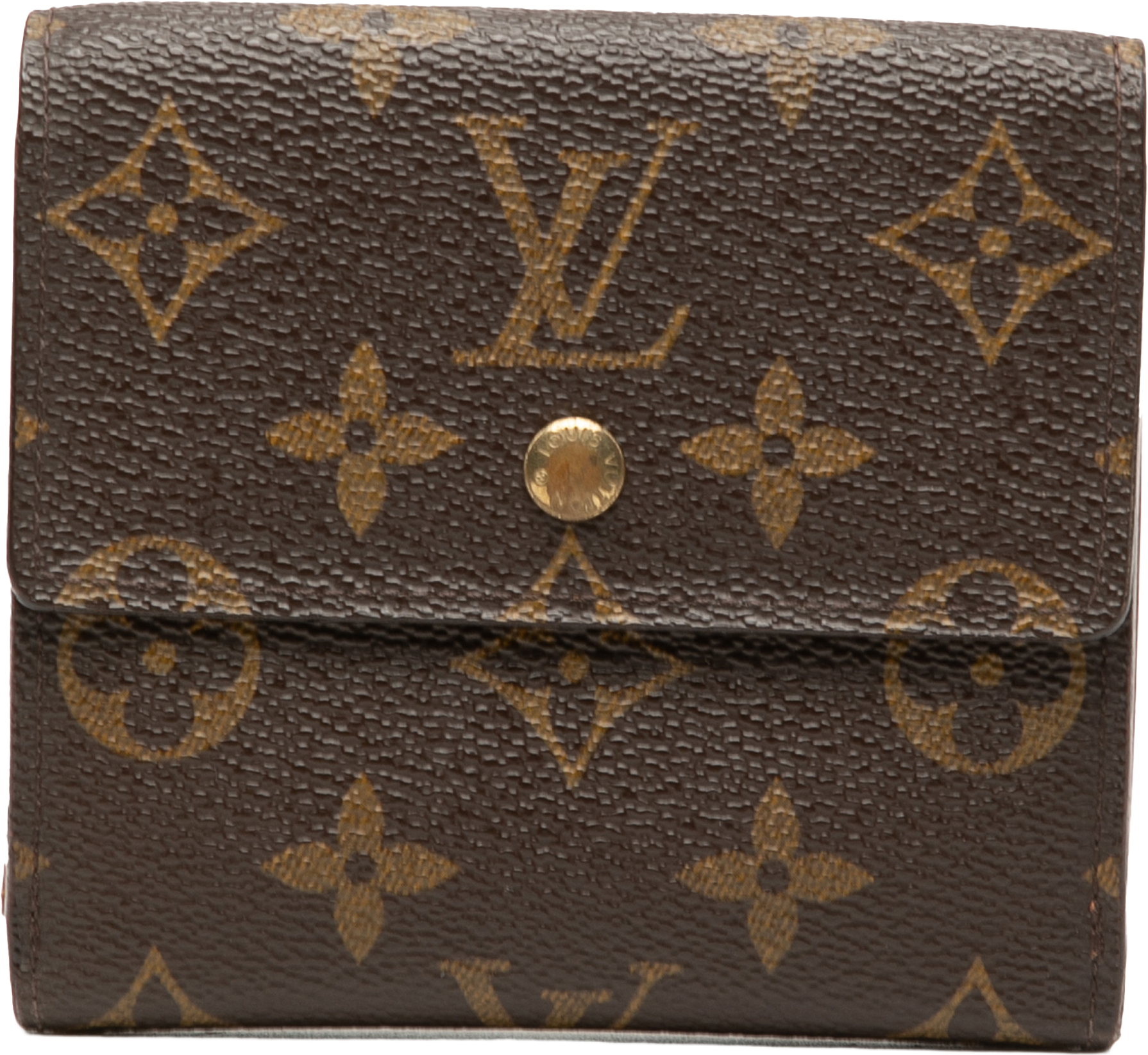 Louis Vuitton Monogram Portefuille Elise Trifold Wallet, från Luxclusif, i färgen brown.