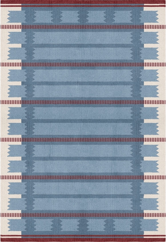 Röllakan Ullmatta 200x300 cm, från Layered, i färgen blå.