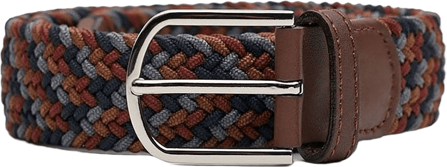 Braided Belt, från John Henric, i färgen brown & grey.