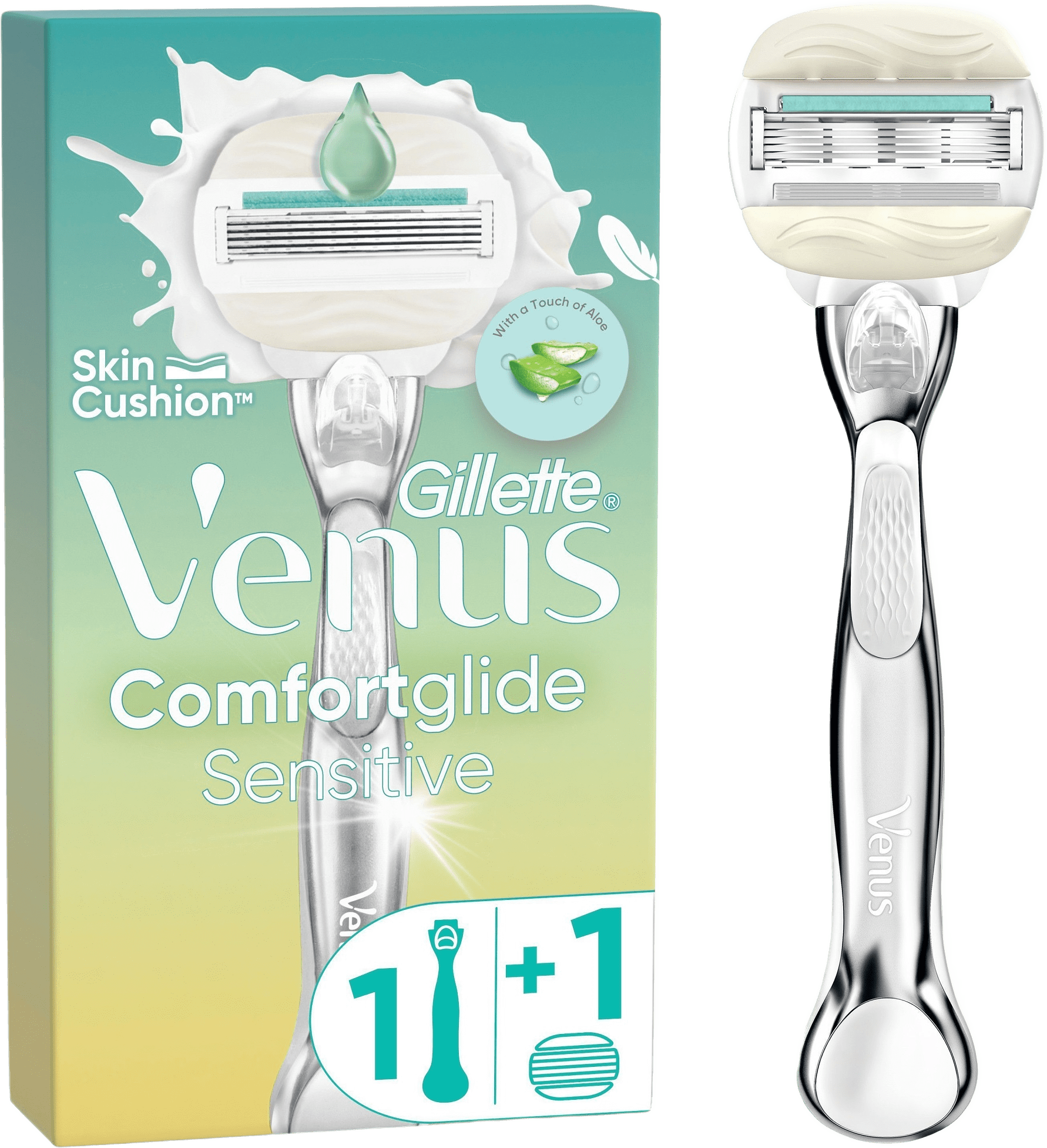 Gillette Venus ComfortGlide Sensitive Rakhyvel, med Aloe Vera
