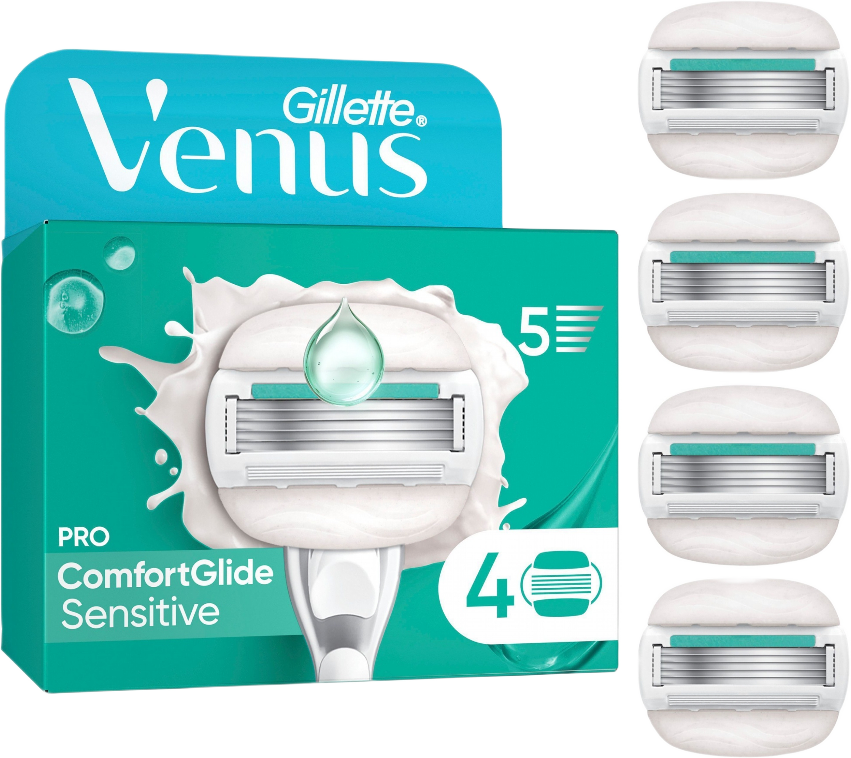 Gillette Venus Pro ComfortGlide Sensitive rakblad 4 st