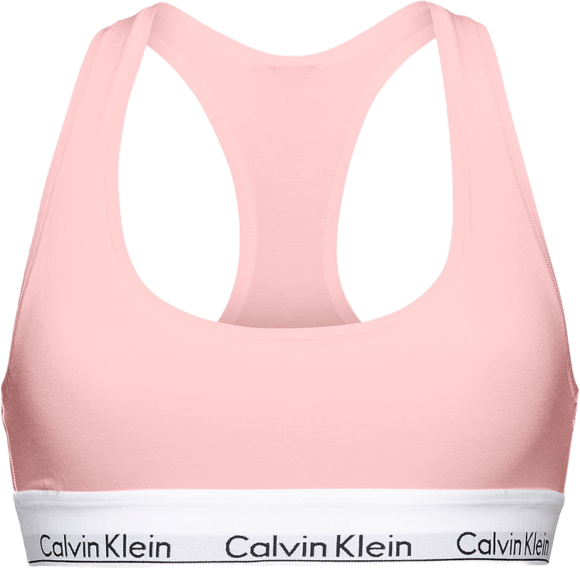 Bralette, ovadderad i skön Bomull & modal blandning, från Calvin Klein, i färgen Pink.