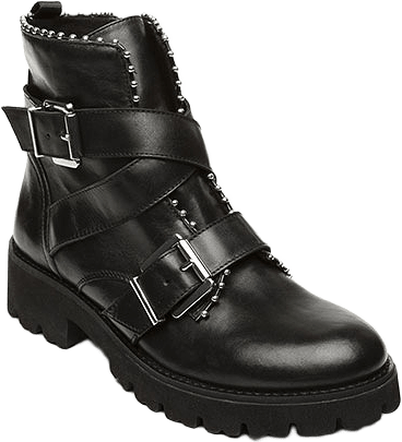 Boots Moto Hoofy, från Steve Madden, i färgen Black Leather.