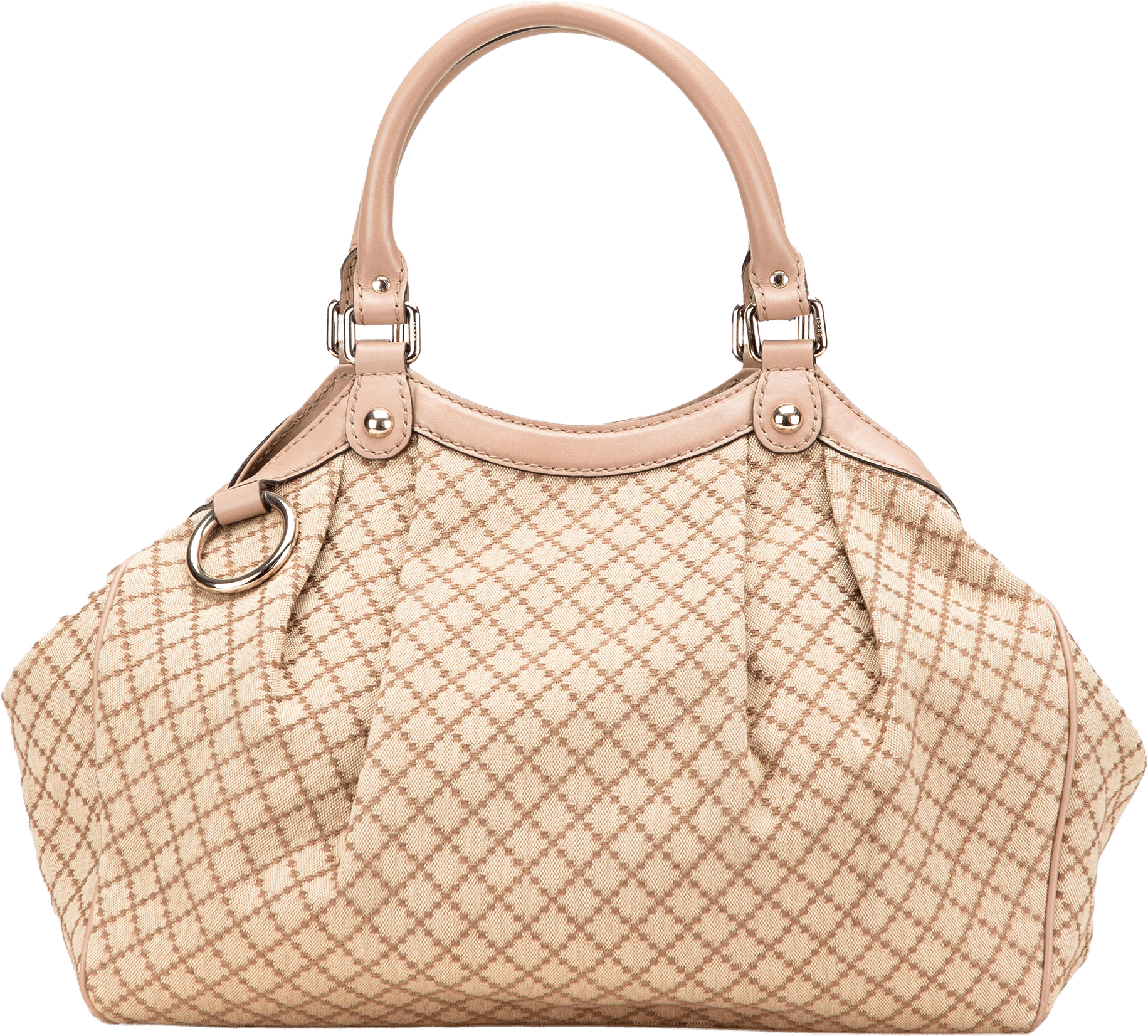 Gucci Medium Diamante Canvas Sukey Tote, från Luxclusif, i färgen beige.