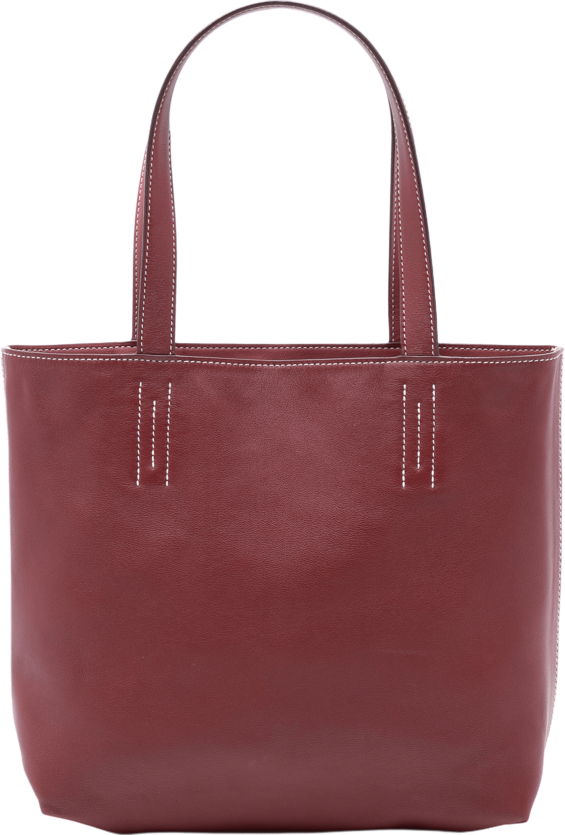 Hermès Swift And Veau Sikkim Double Sens 28, från Luxclusif, i färgen dark red.