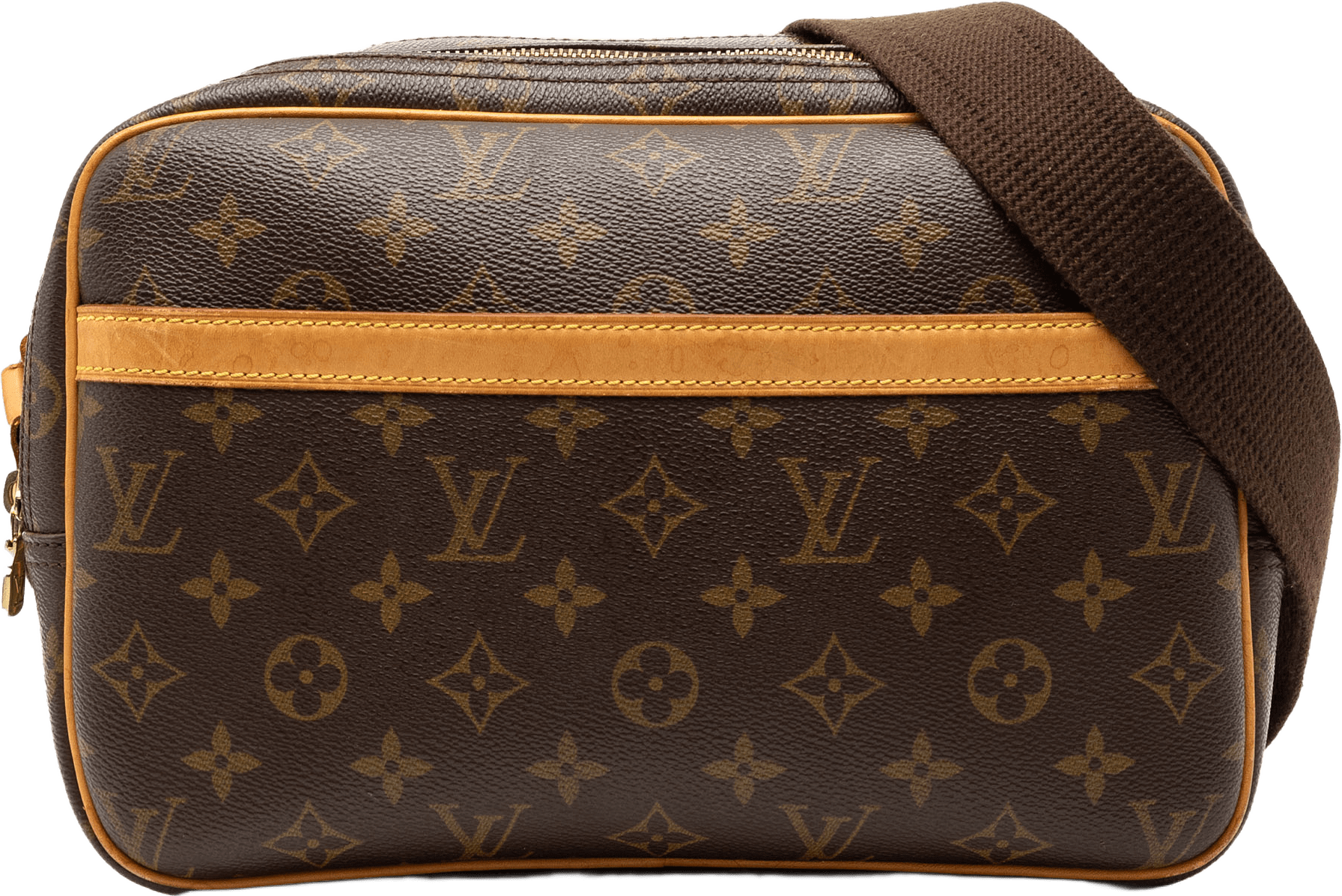 Louis Vuitton Monogram Reporter Pm, från Luxclusif, i färgen brown.