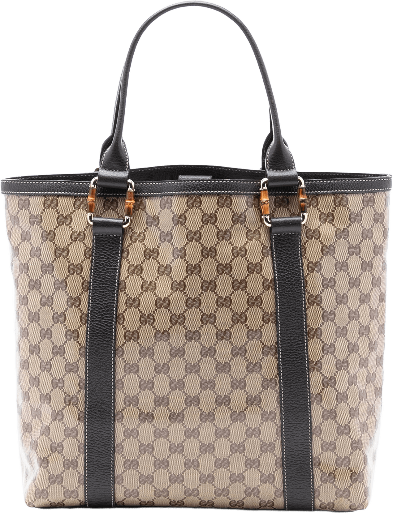 Gucci Gg Crystal Bamboo Shopper Tote, från Luxclusif, i färgen beige.