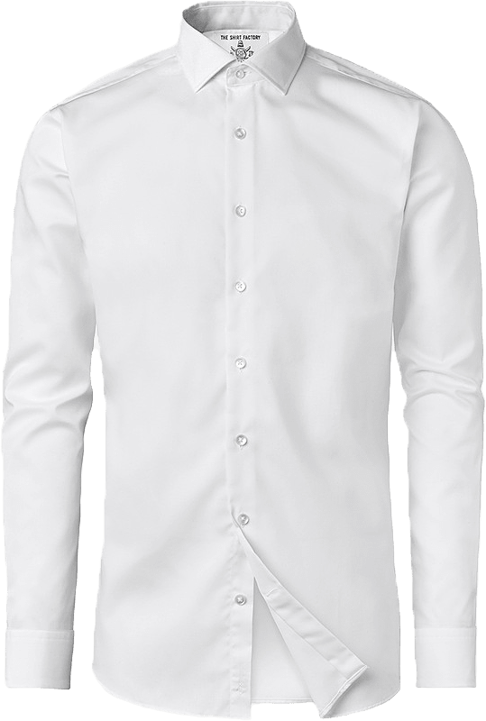 Skjorta Twill Strykfri, från The Shirt Factory, i färgen White.