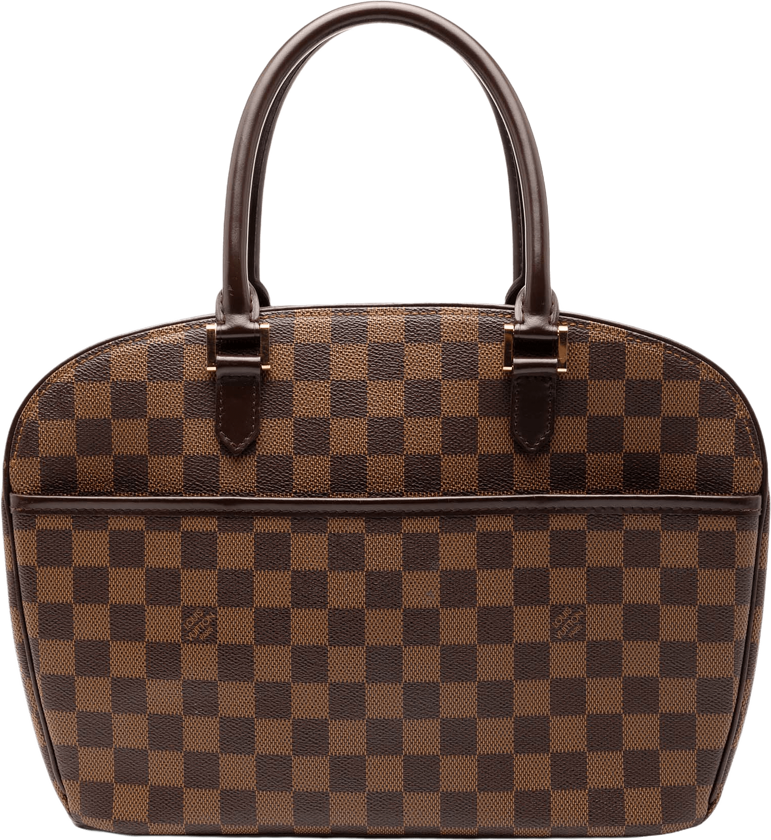 Louis Vuitton Damier Ebene Sarria Horizontal, från Luxclusif, i färgen brown.