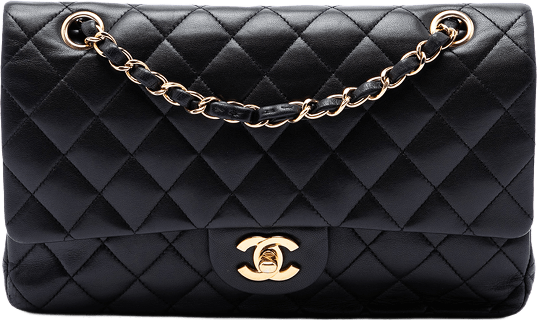 Chanel Medium Classic Lambskin Double Flap, från Luxclusif, i färgen svart.